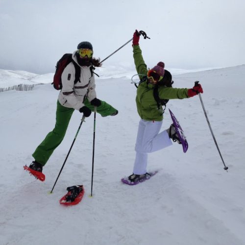 noies saltants excursio raquetes de neu molina masella niu de l'aliga cerdanya amb NaturActiva